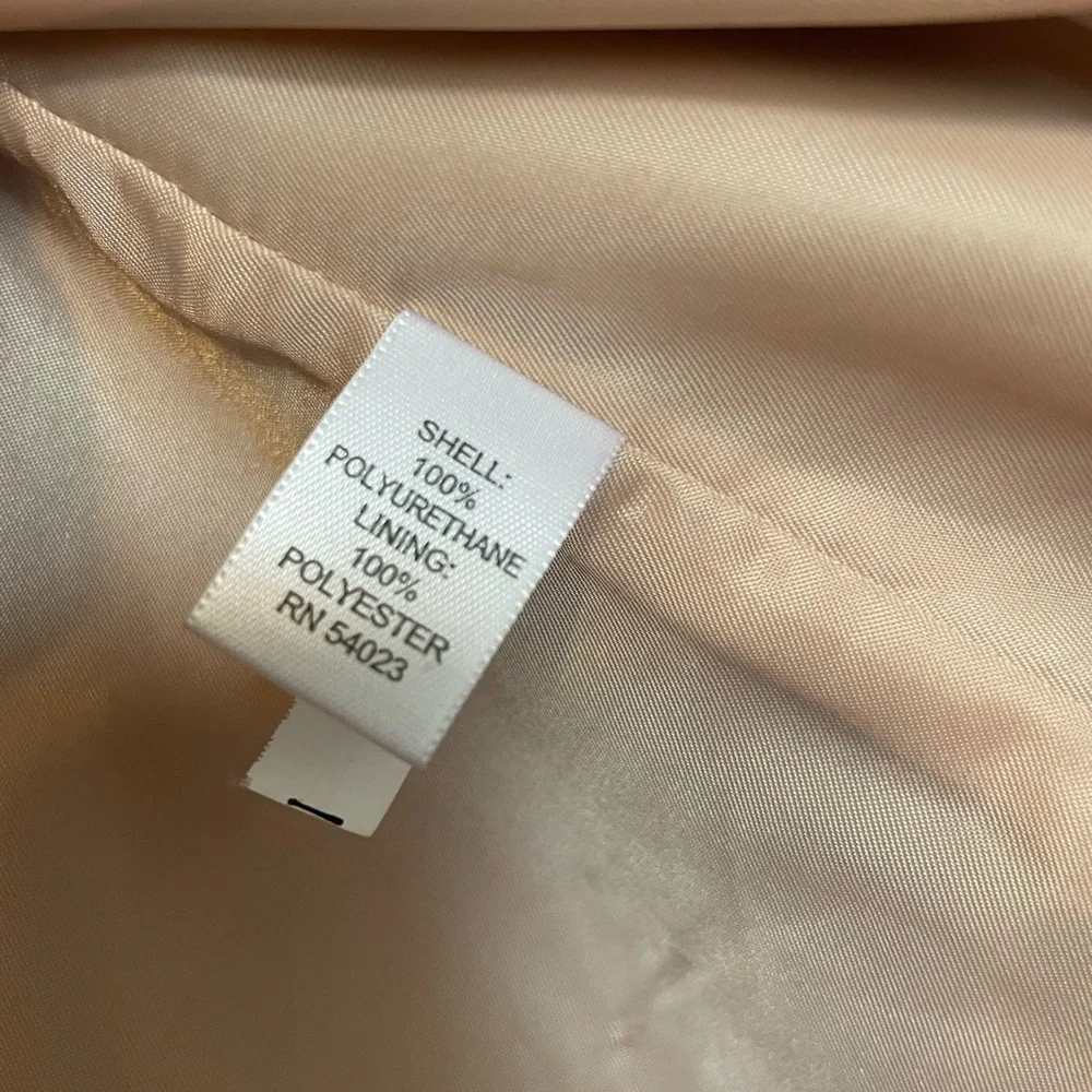 Piperlime Blush Faux Leather Jacket Size Large - Picture 3 of 7